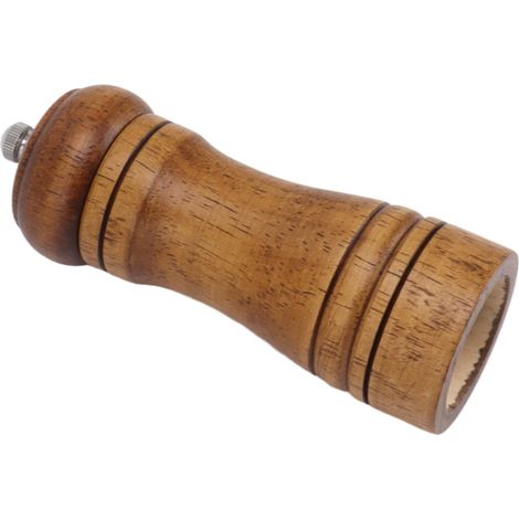 Moulin à poivre en bois professionnel, à grain réglable, avec noyau de broyage en céramique, pour usage domestique, 14,3 x 5,5 cm / 5,6 x 2,2 pouces (1/5)