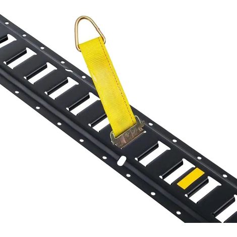 Rails de sanglage, acier à haute résistance, capacité de charge de 454 kg, BLANC (1/2)