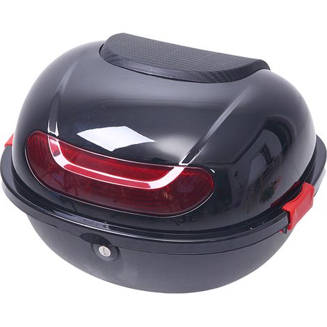 Coffre arrière moto grande capacité étanche résistant aux chocs universel pour scooter noir (1/5)