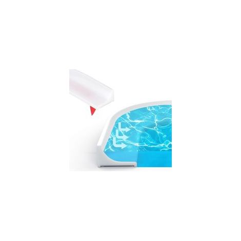 2M Barrière de Douche Autocollant Pliable en Silicone - Seuil de Douche Adhésif pour Anti-Débordement - Idéal pour Receveur de Douche, Cuisine, Salle de Bain (Blanc)