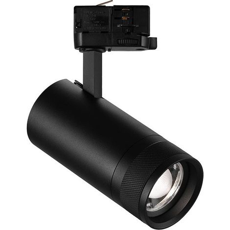 Spot LED sur Rail Noir Angle Ajustable Triphasé 30W 15-60° CCT TRIAC Dimmable - 3000K/4000K/6000K - SILAMP (1/2)