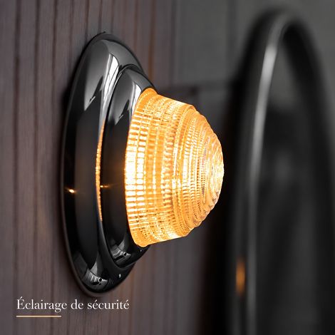 Applique Murale Rétro LED Bauhaus Abat-Jour Verre φ115H55 mm Lumière Chaude Couloir Escalier 1 kg – Livraison gratuite (1/5)