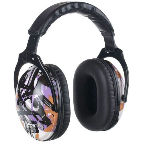 ZOLGINAH Confortable, Réglable et ajustable Protection Auditive pour Enfants SNR 28 dB, Prévient les Troubles Auditifs (Graffiti Violet) (1/5)