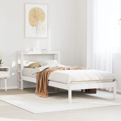 Estructura de cama sin colchón madera maciza blanca 90x190 cm vidaXL (1/5)