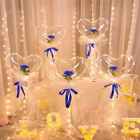 Rose Artificielle LED - Guirlande Lumineuse 3 M - Décoration Mariage Fête Anniversaire - Bouquet Romantique Sans Batterie - 1 Pièce (1/2)