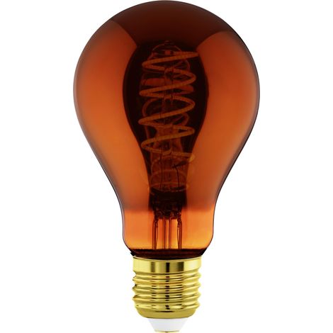 Lampadina Vintage Eglo E27 4W 2000K Ø75mm Rame Forma A75 (1/4)