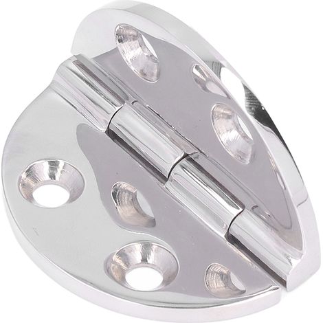 Charnière ronde 64mm en acier inoxydable 316 poli miroir, fixation par trous, pour équipement marin, quincaillerie bateau robuste (1/5)