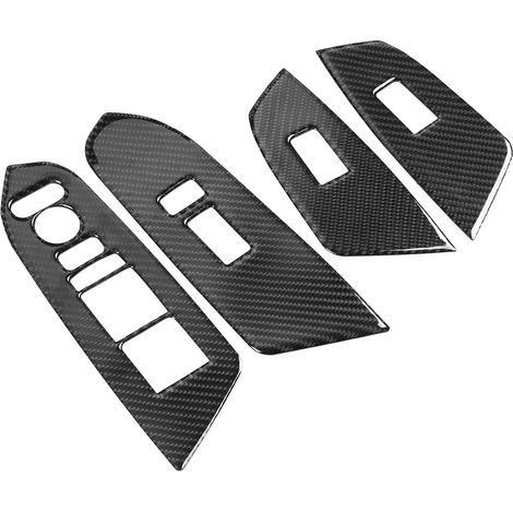 4 Pièces Couvercle Panneau Interrupteur Fenêtre Intérieur Voiture Fibre Carbone Compatible Honda CRV 2016-2019 (1/5)