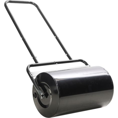 CHICFURN Rullo da giardino con maniglia a U 58 x 32,5 x 113 cm acciaio nero 38 L 62 kg (1/5)