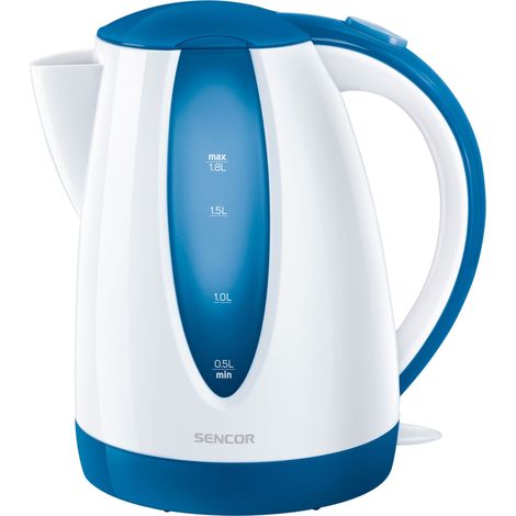 SENCOR SWK 1810WH - BOLLITORE DA 1,8 LITRI, CON INDICATORE DI RIEMPIMENTO E SISTEMA DI SICUREZZA TRIPLO BLU (1/2)