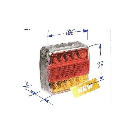 Faro posteriore a LED NEWGARDENSTORE 12V per trattore agricolo a28407