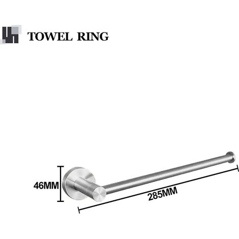 (PORTE-SERVIETTES) Accessoires de salle de bain : porte-serviettes en acier inoxydable brossé 304, porte-papier toilette, porte-savon, barre porte-serviettes. (1/5)