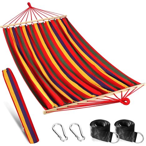 Filiyano – sac de transport – Hamac d'extérieur pour jardin, grand hamac en coton avec sac de transport (1/5)