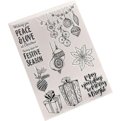 Tampons transparents en silicone pour scrapbooking et gaufrage d'albums photo de Noël