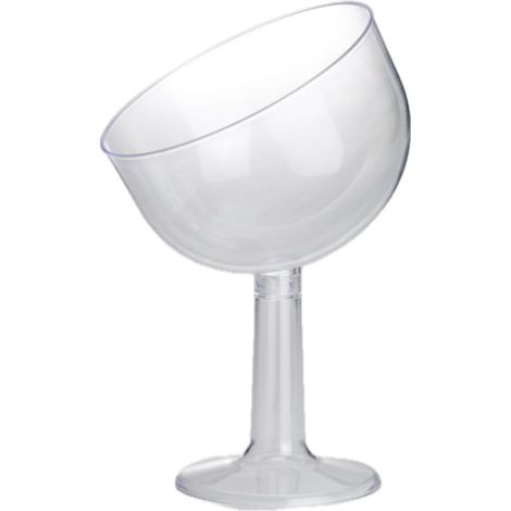 Bigiemme Coppa Plastica Inclinata Trasparente Gambo Lungo 16 x 26 Cm