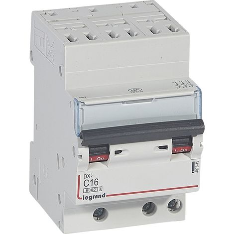 DX³ Disjoncteur 3P courbe C 16A 6kA/10kA Auto - LEG407845 (1/2)