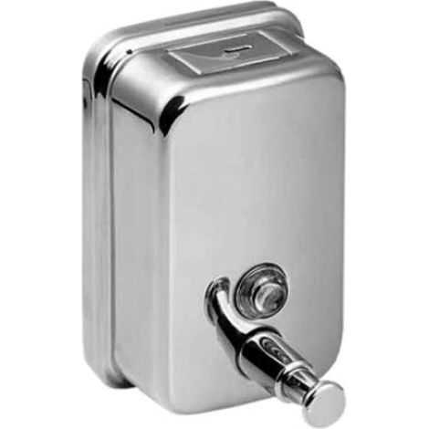 Sanela Complementi in acciaio inox - Dispenser di sapone liquido, portata 1,2 l, acciaio inox lucido SLZN 05