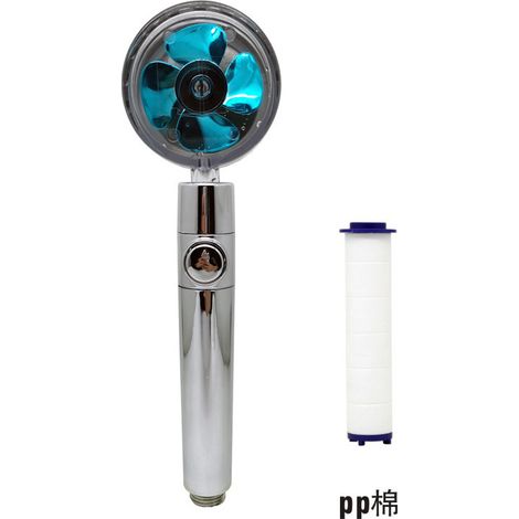 MINKUROW Alcachofa De Ducha De Hélice, Rotación De 360°, Ahorro De Agua, Kit Turboalimentado, Volumen De Agua Ajustable, Cabezal De Ducha Giratorio De Alta Presión Con Filtro E Interruptor De Pausa (A (1/4)