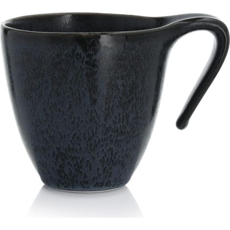 Tazza in porcellana nera Time da 450 ml, colore blu grafite, lavabile in lavastoviglie. (1/5)