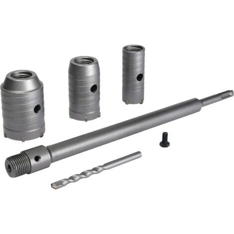 Scie à Cloche Trépan, Ø30mm, 40mm, 50mm Set de Scies Cloches , Trépan Béton 350 mm SDS Plus Tige d'Extension ​Pointe en Carbure de Tungstène,Scie Cloche pour Brique Pierre Béton Ciment