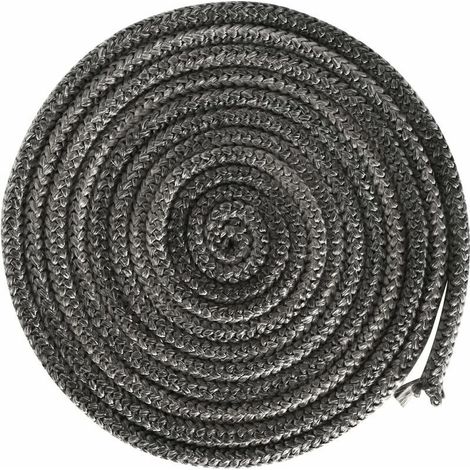 Joint d'étanchéité de cheminée - 4 m - Pour cheminée - Joint de porte - Accessoires pour cheminée - Fumoir - Fil en fibre de verre - Diamètre : 10 mm (1/5)