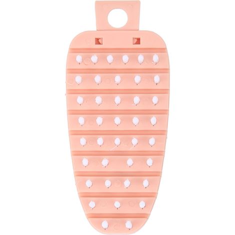 Brosse de Légumes [Brosse Multifonction Kitchen - Carotte] en PP+PE 14cm Lavage Fruits Pommes de Terre Flexible & Colorée Rose (1/4)