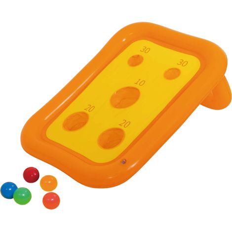 Jeu de Basket-Ball Aquatique Gonflable avec Dauphin, Ensemble de Volleyball d'Eau avec Anneaux, Jouets de Piscine pour Enfants et Adultes