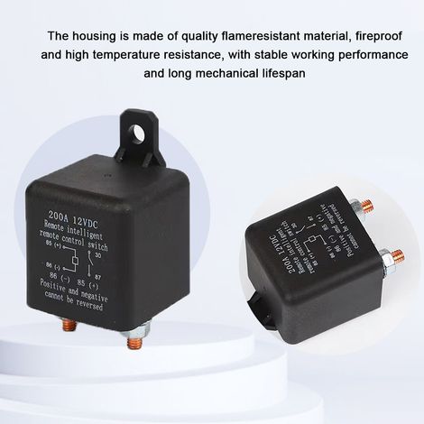 12V 200A Kfz-Relais, doppelter drahtloser Trennschalter, Kupferspule, Batterietrennschalter. (1/5)