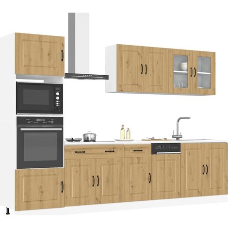 7-tlg. Küchenschrank-Set Kalmar Artisan-Eiche Holzwerkstoff