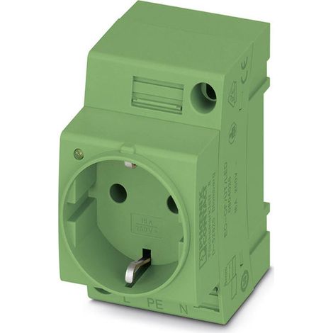 Prise 2P+T modulaire Phoenix Contact EO-CF/UT/LED/GN vert (L x l) 60 mm x 45 mm (1/2)