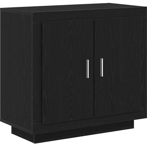 Maison Exclusive - Credenza Rovere Nero 80 x 40 x 75 cm Legno multistrato