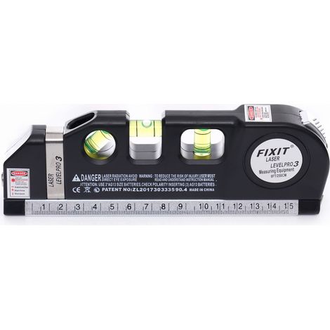 Laser-Wasserwaage mit Maßband 250cm KD10437 (1/5)