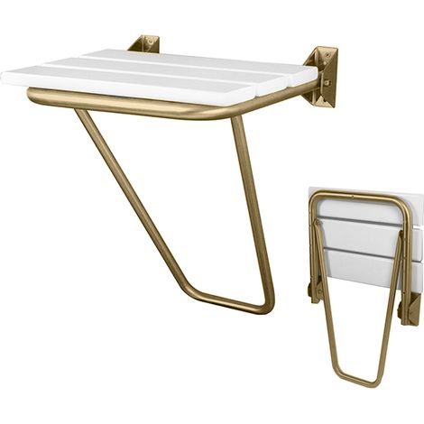 Presto Asiento abatible mural inox oro cepillado (1/2)