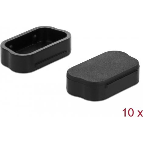 Delock Cubierta antipolvo para macho Sub-D 9 / Sub-D 15 10 piezas en negro