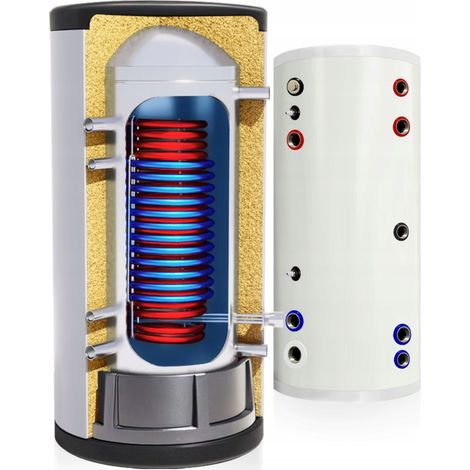 Réservoir de stockage Cwu 400l - acier inoxydable - 2 échangeurs de chaleur (1 (1/5)