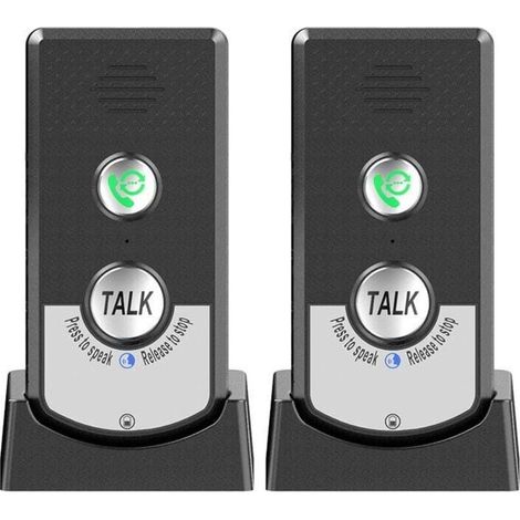 Lot De 2 Interphones Sans Fil Pour La Maison. Appelant Bidirectionnel. Interphone Vocal Portable Sans Fil Ultra Longue Distance Pour Personnes âGéEs. Communication De PièCe à PièCe.Sonnerie D'Appel TR (1/5)