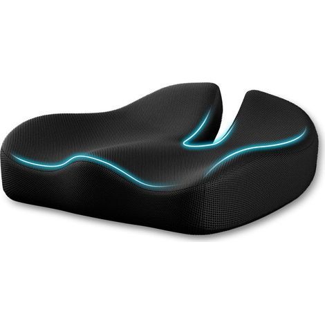 Coussin de siège extra large en mousse à mémoire de forme pour chaise de bureau, coussin ergonomique pour soulager la pression, la sciatique et la douleur en position assise prolongée (1/5)