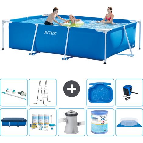 Intex Piscina con estructura Rectangular - 300x200x75 cm - 7-piezas  S30235 (1/5)