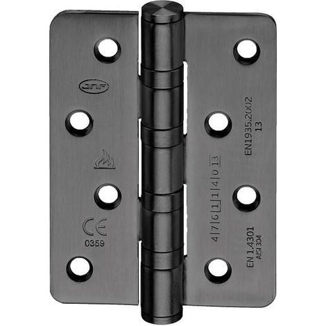 ARTICULOS INOXIDABLES bisagra 75x100mm jnf acabado efecto inox acabado negro