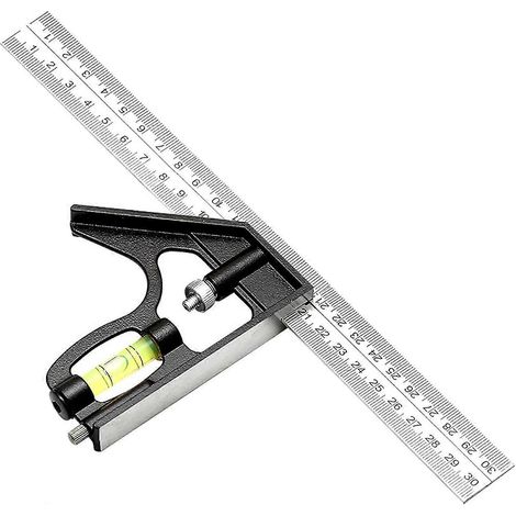 Règle d'angle horizontale mobile combinée en acier inoxydable, pratique pour la maintenance, la réparation et le bricolage.-AquaForge (1/2)