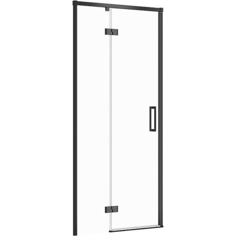Cersanit Larga - Porte de douche 90x195 cm, gauche, noir/verre clair S932-128 (1/2)