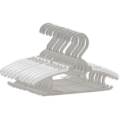 Cintres bébé réglables, 28 à 37 cm, antidérapants, en plastique, gain de place, lot de 10. (1/5)