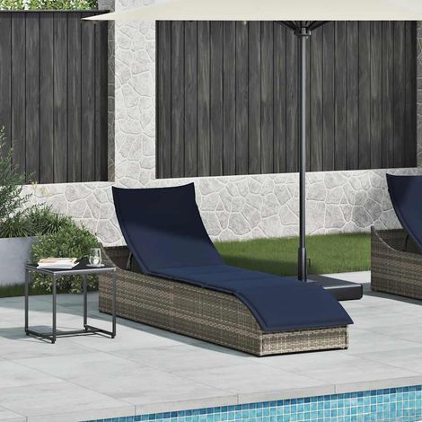 Maison Exclusive - Klappliege mit Auflage und Stauraum Grau Poly-