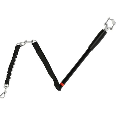 Guinzaglio per cani per biciclette, corda elastica, tubo in acciaio, 124 cm, nero On-Site (1/5)