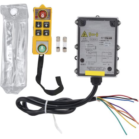 Kit trasmettitore/interruttore remoto industriale a maniglia singola YU4SAC da 380 V per paranco elettrico e gru.