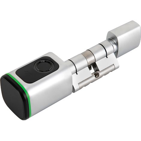 Cilindro de cerradura de puerta electrónica con llave y aplicación de tarjeta de acceso con huella digital