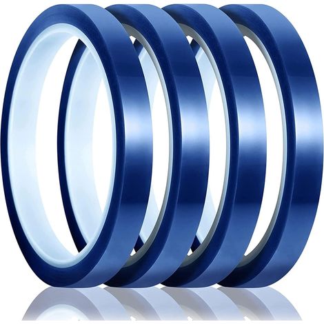 4 Rouleaux 5mm x 66m Ruban Chauffant pour Sublimation Ruban Résistant à Chaleur sans Résidus Ruban de Transfert de Chaleur pour Imprimés Électroniques (1/5)