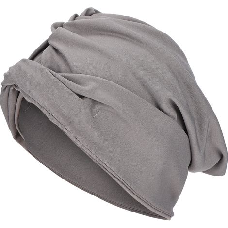 Stretch-Turban für Damen, Chemo-Schal, muslimische Mütze, grauer religiöser Artikel (1/5)