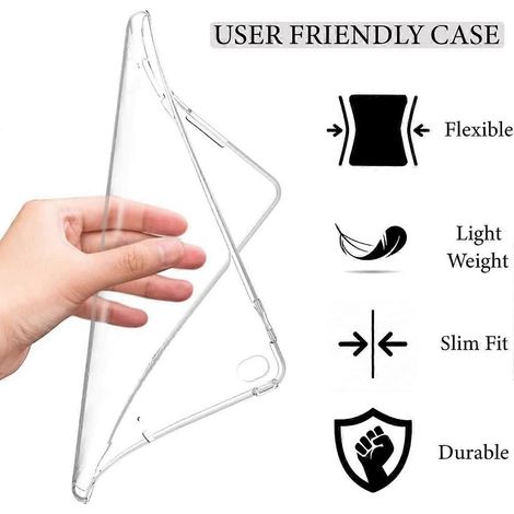 Coque arrière de protection en gel de silicone transparent pour iPad 10,2 pouces (9e, 8e et 7e générations) (1/4)