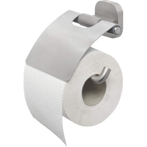 Ramos Toilettenpapierhalter mit Klappe, gebürsteter Edelstahl